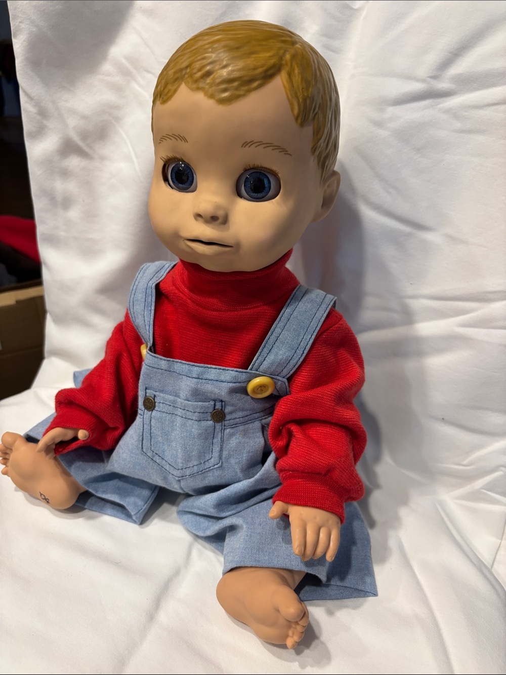 Spin Master Luvabeau Doll with Red Sweater and Blue Overalls